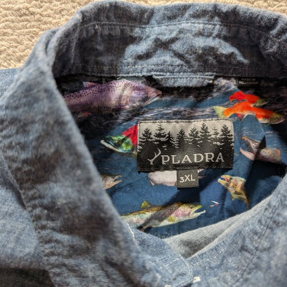 Pladra Men's Cascade Shirt - Indigo Blue Chambray - 3XL - Picture 3 of 6